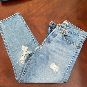 Levis premium wedgie straight ankle jeans size 27